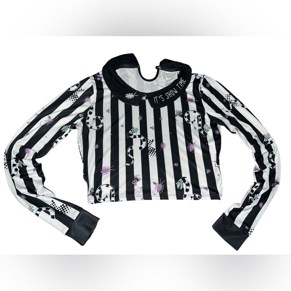 Hot Topic Beetlejuice Crop Top